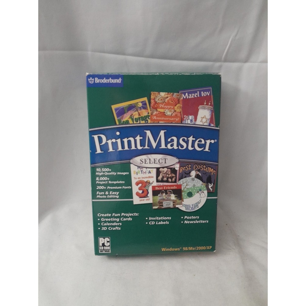 Print Master Select (Windows 98/Me/2000/XP)  NEW, FACTORY SEALED